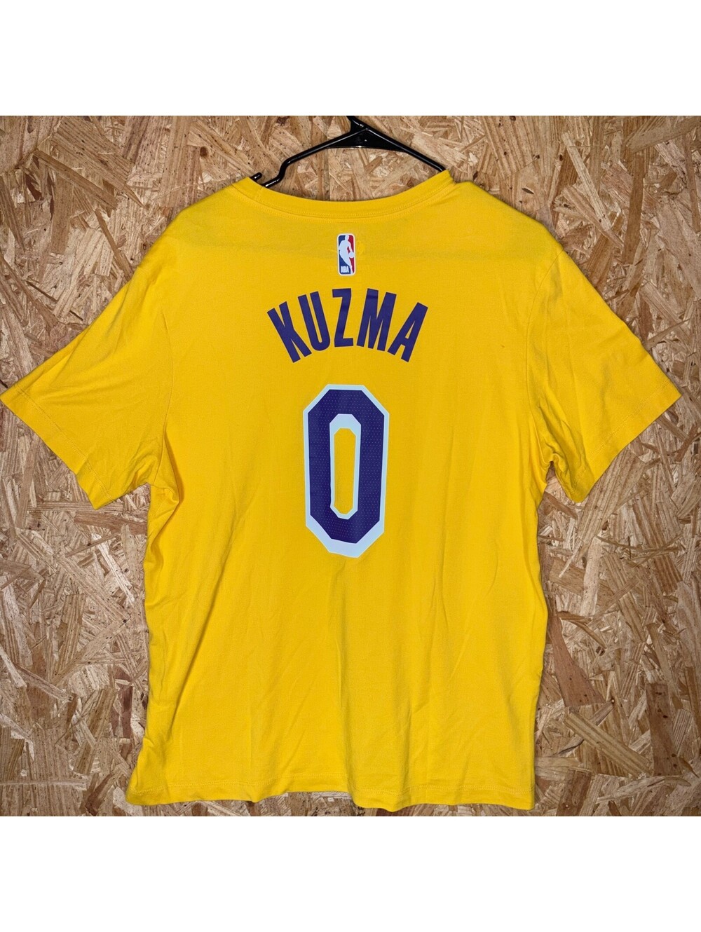Nike Dri Fit Lakers Kuzma 0 Mens Yellow Tee Used